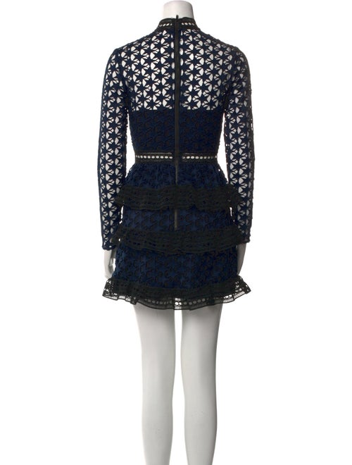 Self-Portrait Lace Pattern Mini Dress