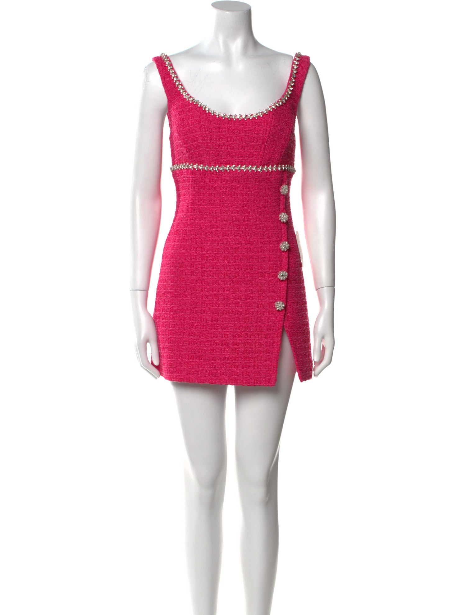 Self-Portrait Scoop Neck Mini Dress