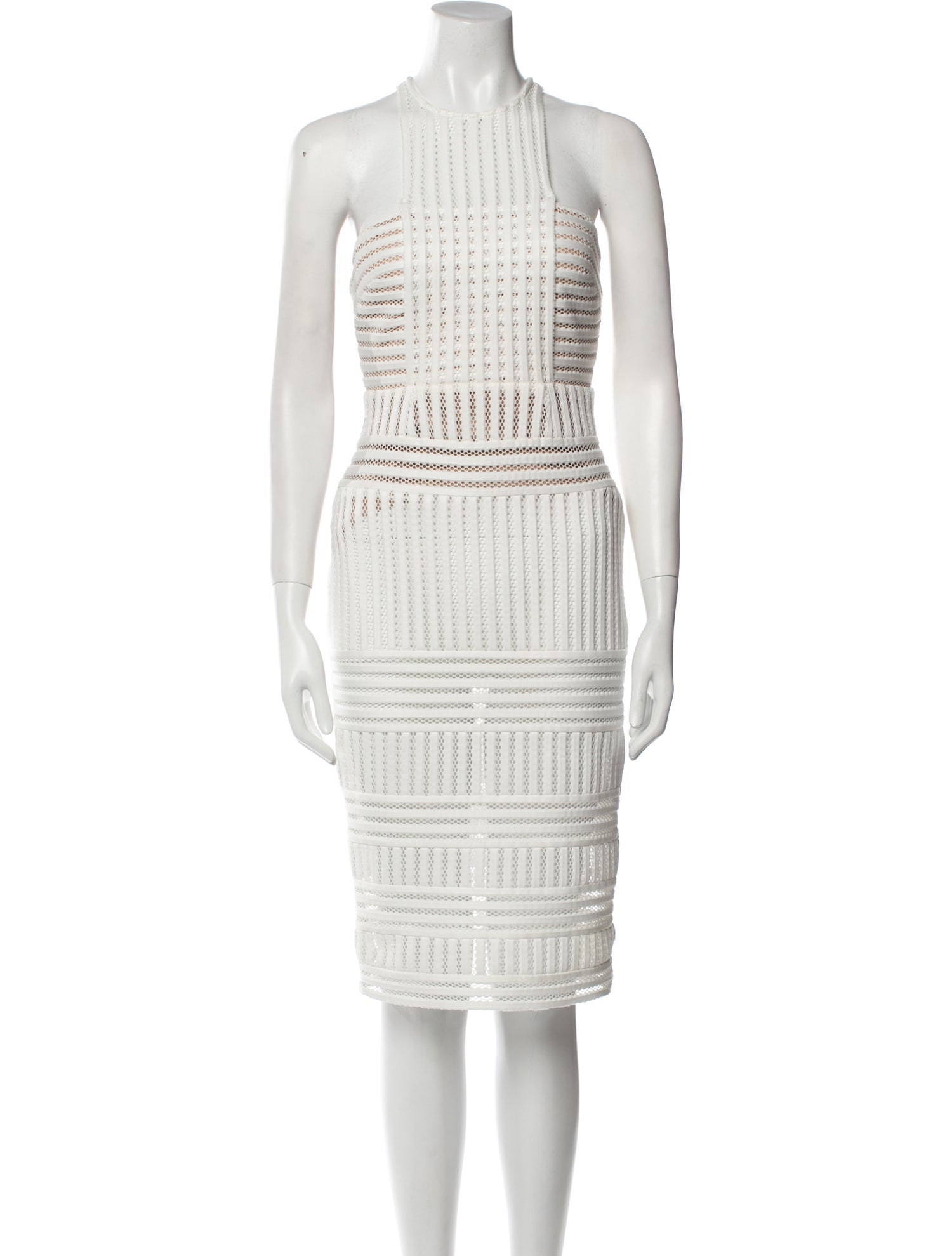 Self-Portrait Crew Neck Midi Length Dress