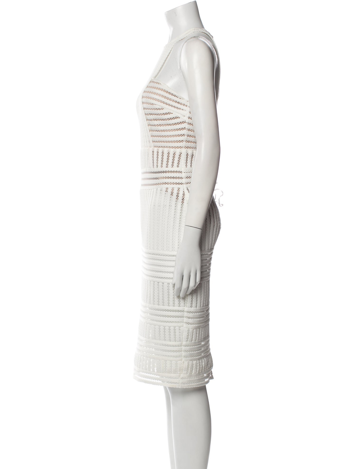 Self-Portrait Crew Neck Midi Length Dress