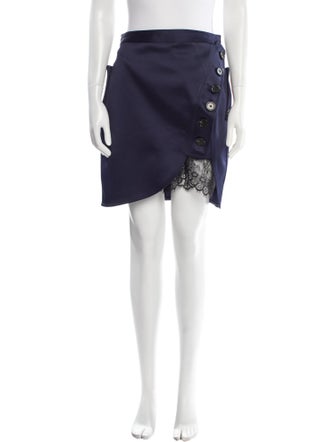 Self-Portrait Lace Trim Embellishment Mini Skirt