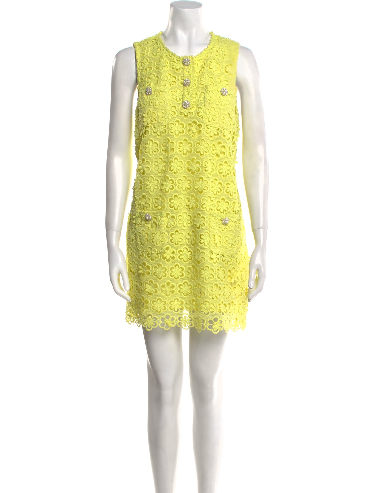 Self-Portrait Crew Neck Mini Dress