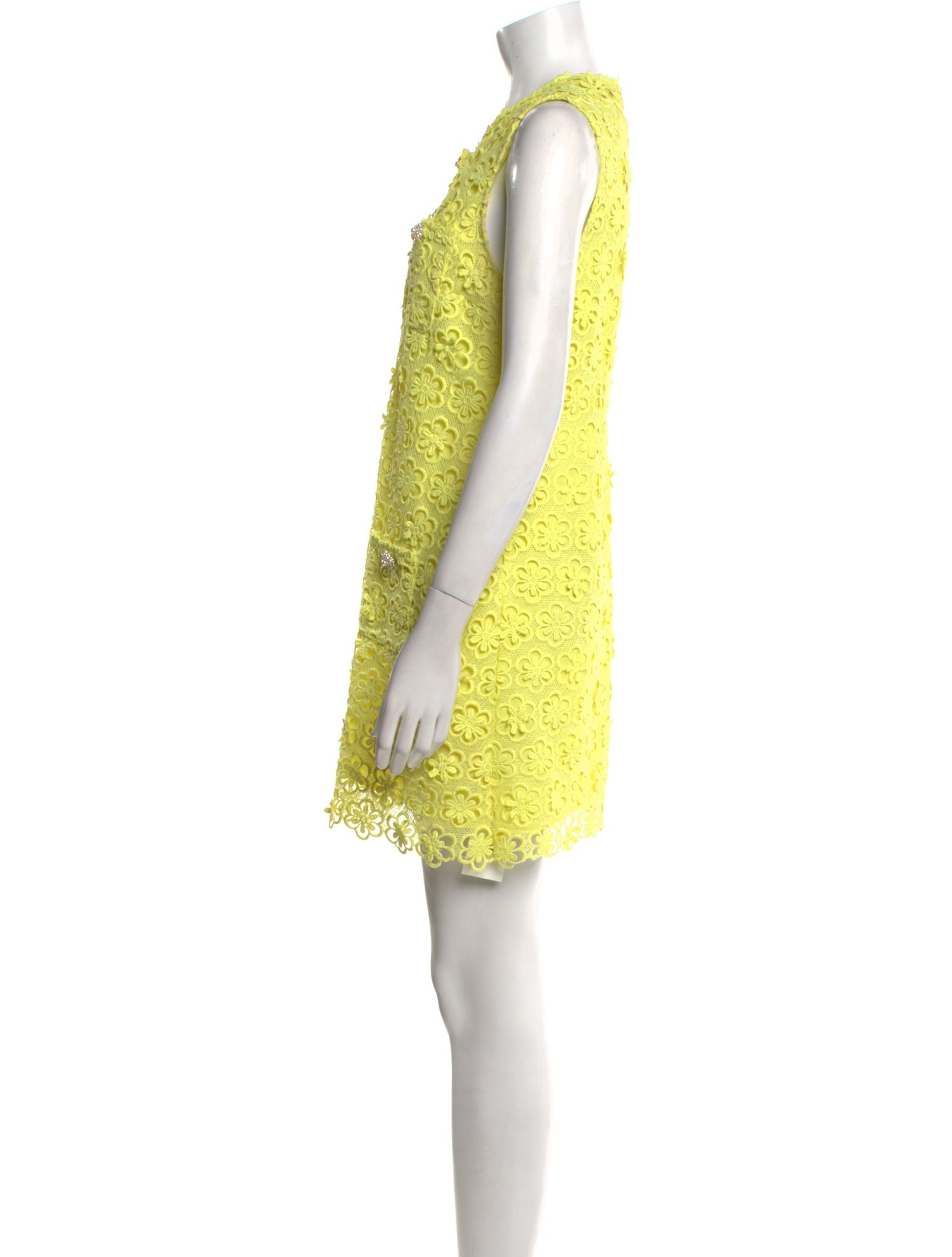 Self-Portrait Crew Neck Mini Dress