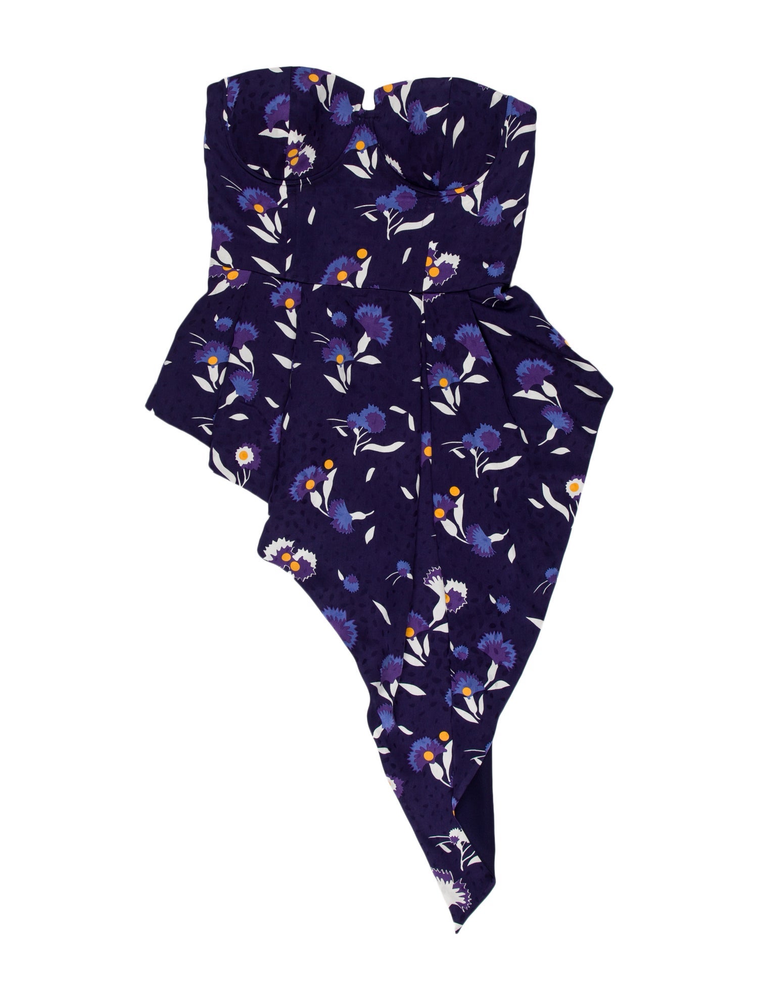 Self-Portrait Floral Print Strapless Bodysuit