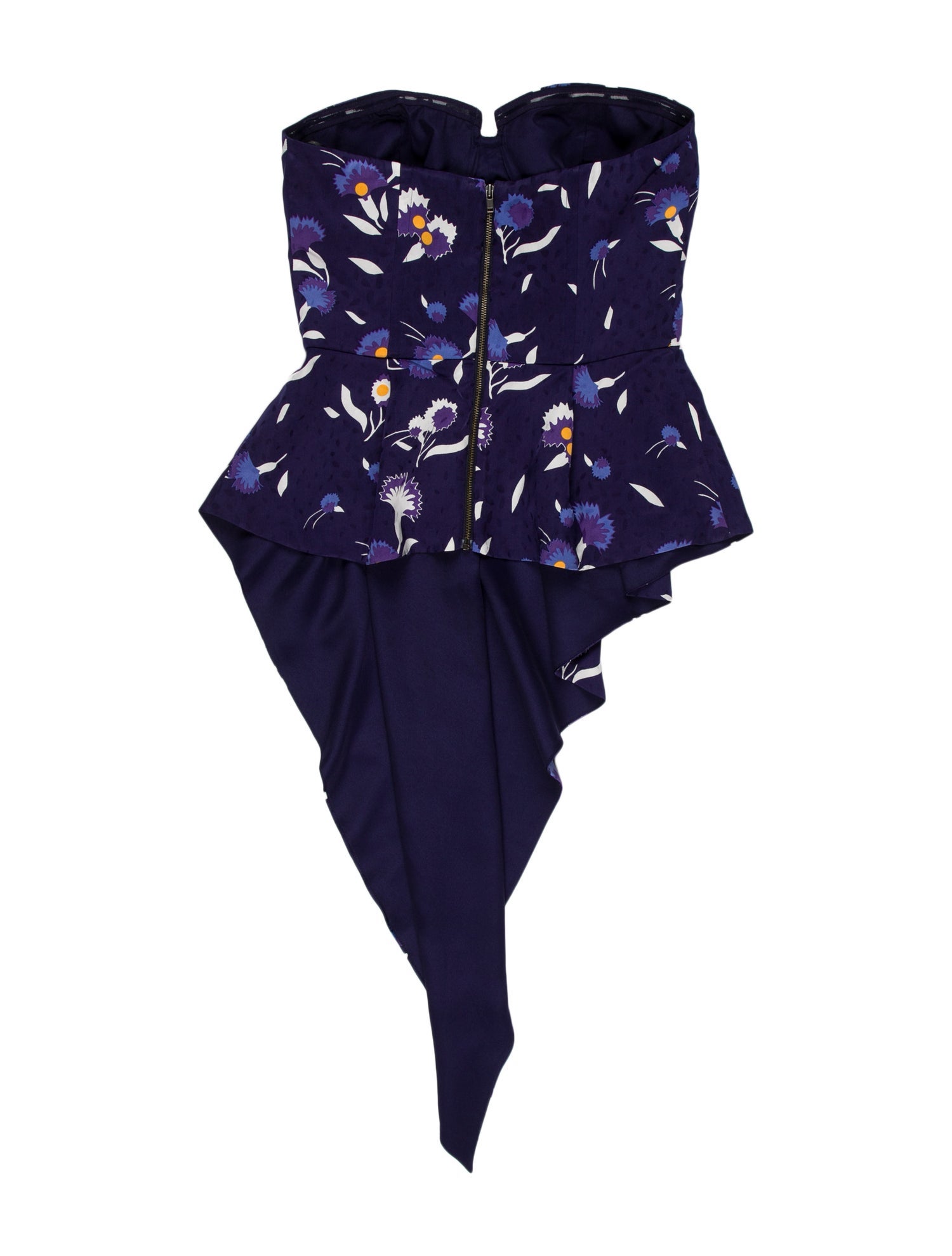 Self-Portrait Floral Print Strapless Bodysuit