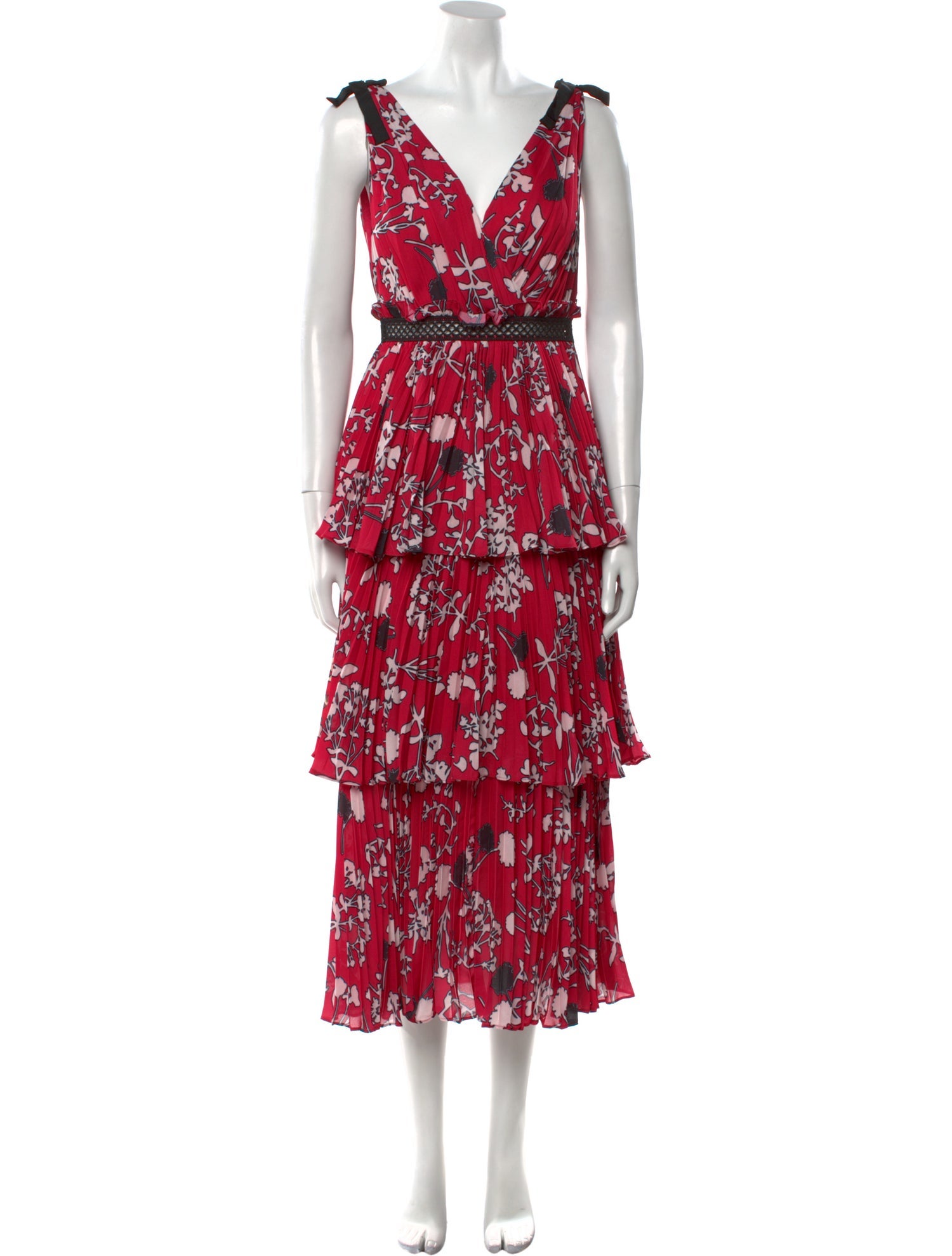 Self-Portrait Floral Print Long Dress