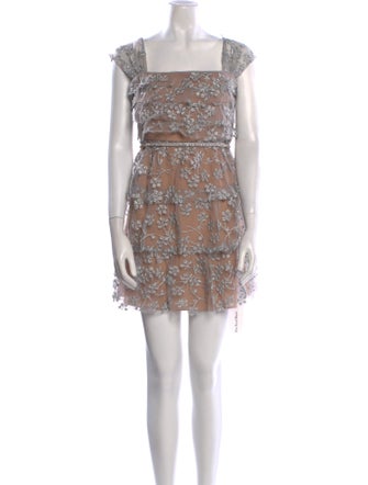 Self-Portrait Blossom Layered Bodice Mini Dress