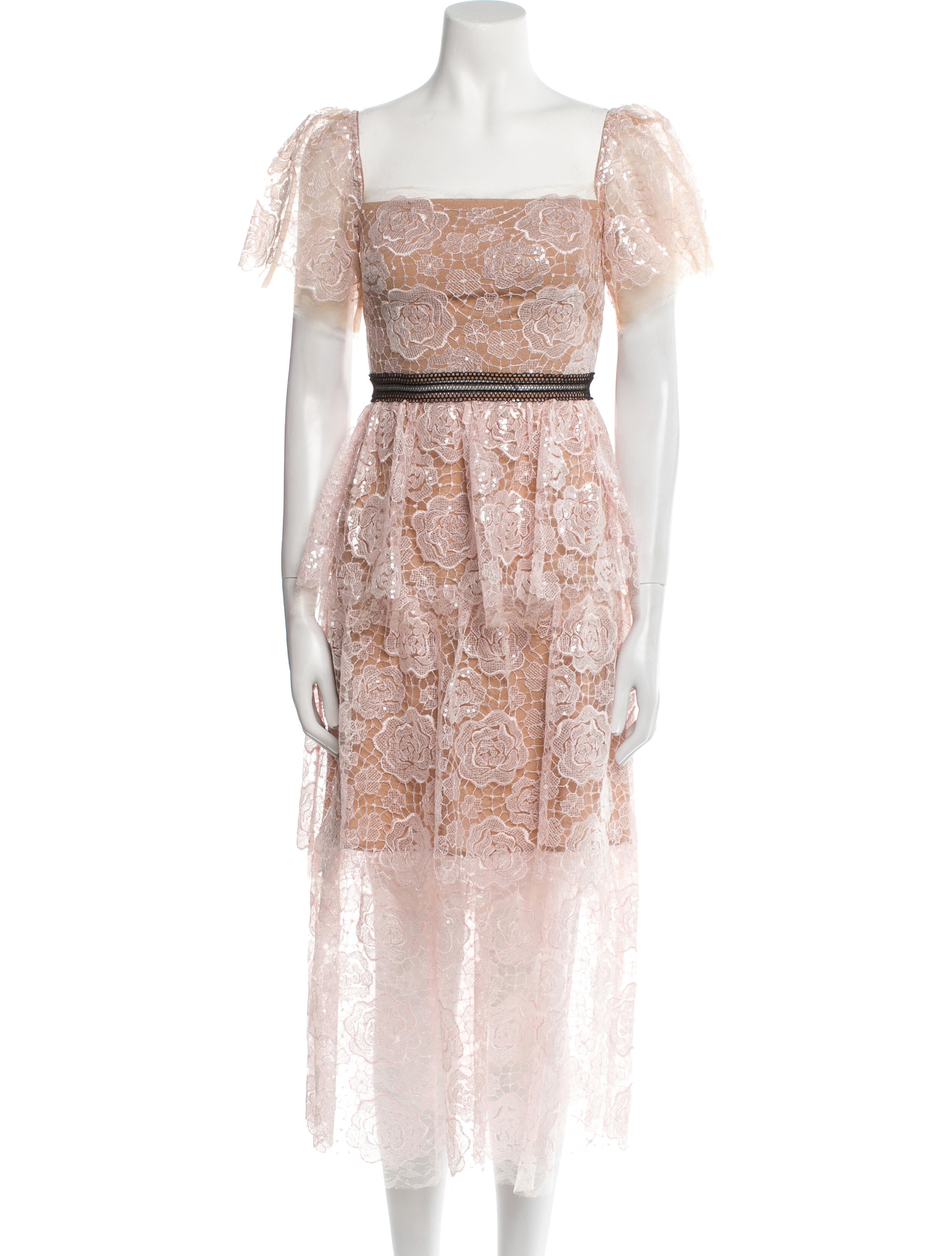 Self-Portrait Lace Long Dress - Pink Dresses, Clothing - WSELF85838 | The RealReal Self-Portrait Lace Long Dress - Pink Dresses, Clothing - WSELF85838 | The RealReal