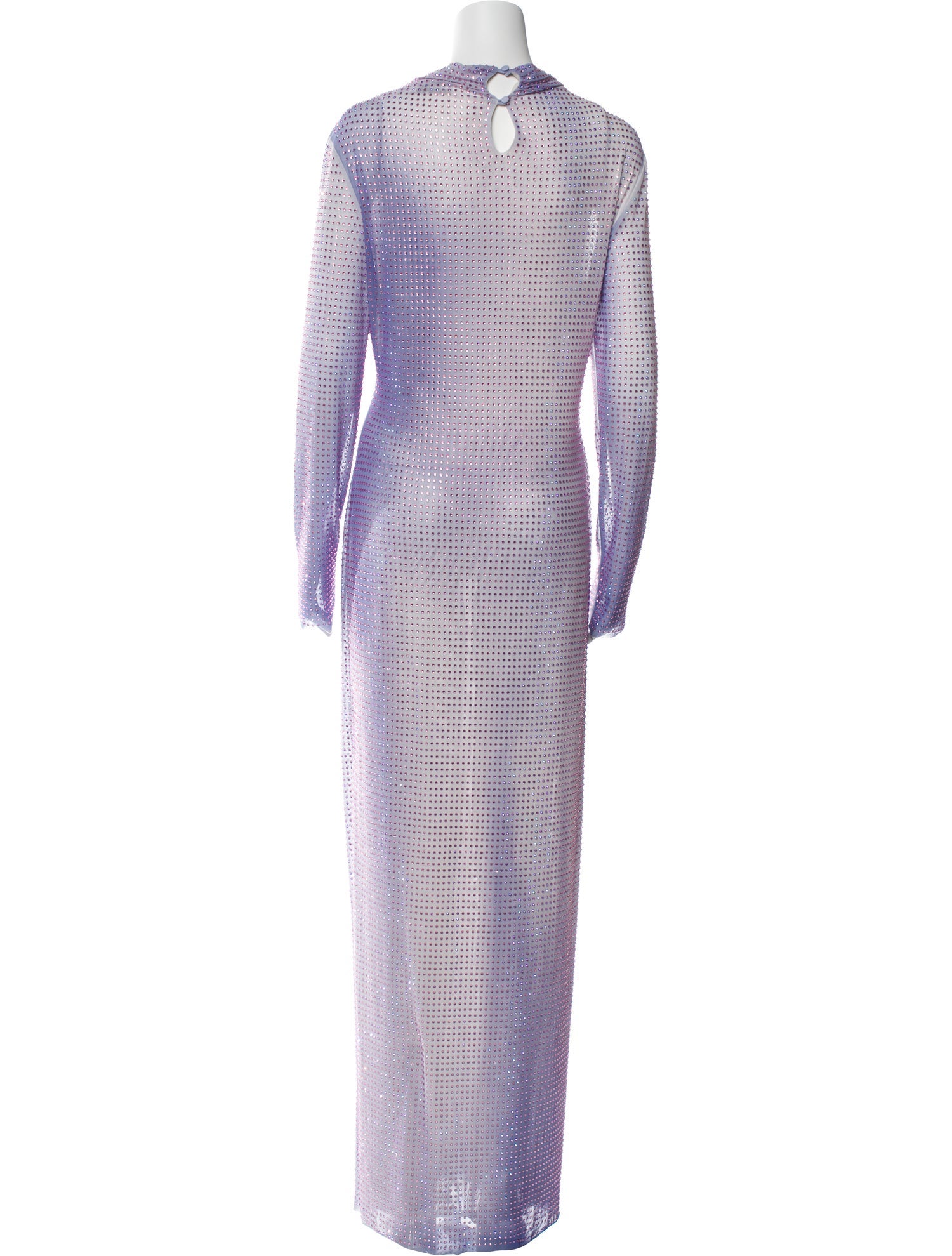 Self-Portrait Mock Neck Long Dress