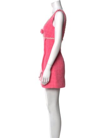 Self-Portrait V-Neck Mini Dress