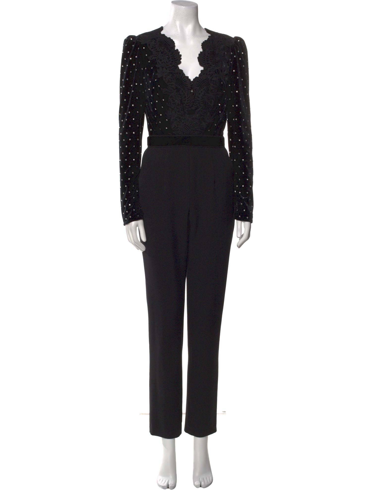 Self-Portrait V-Neck Jumpsuit