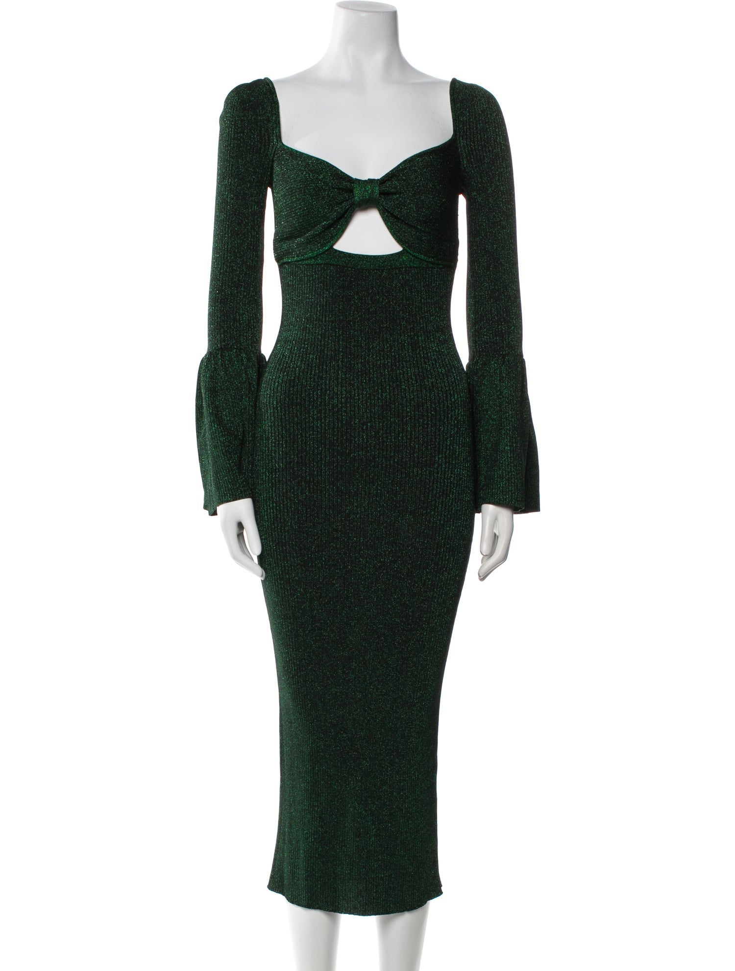 Self-Portrait Square Neckline Long Dress