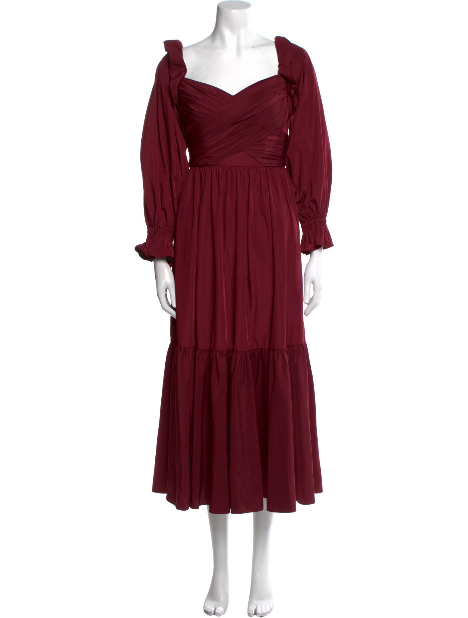 Self-Portrait Square Neckline Long Dress