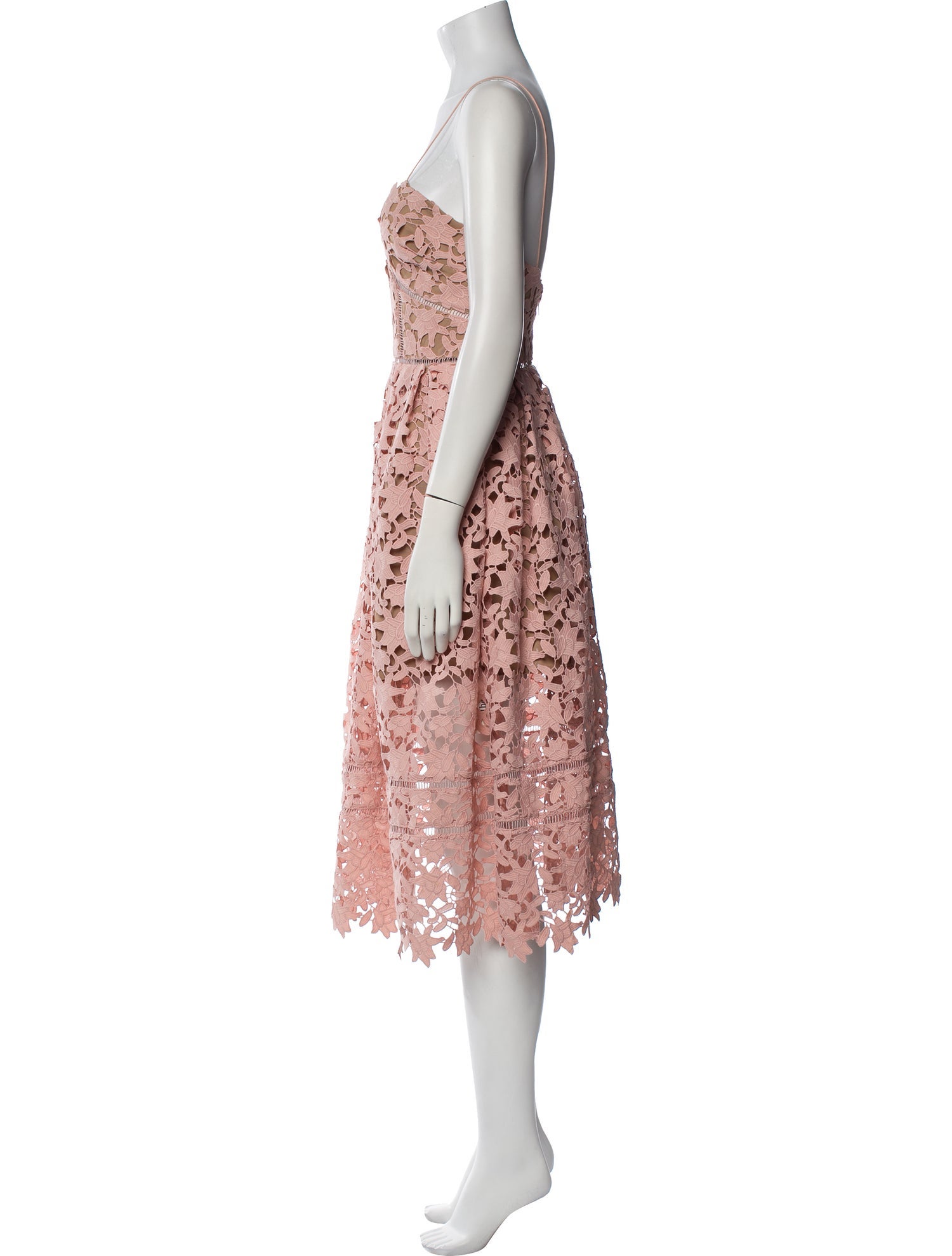 Self-Portrait Strapless Midi Length Dress