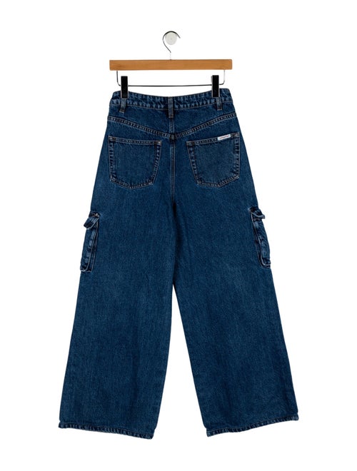 Self-Portrait High-Rise Wide Leg Jeans