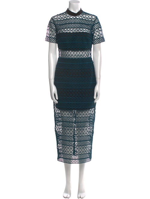 Self-Portrait Lace Pattern Long Dress