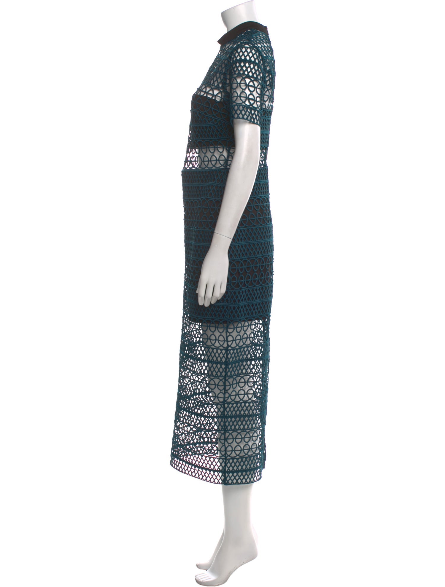 Self-Portrait Lace Pattern Long Dress