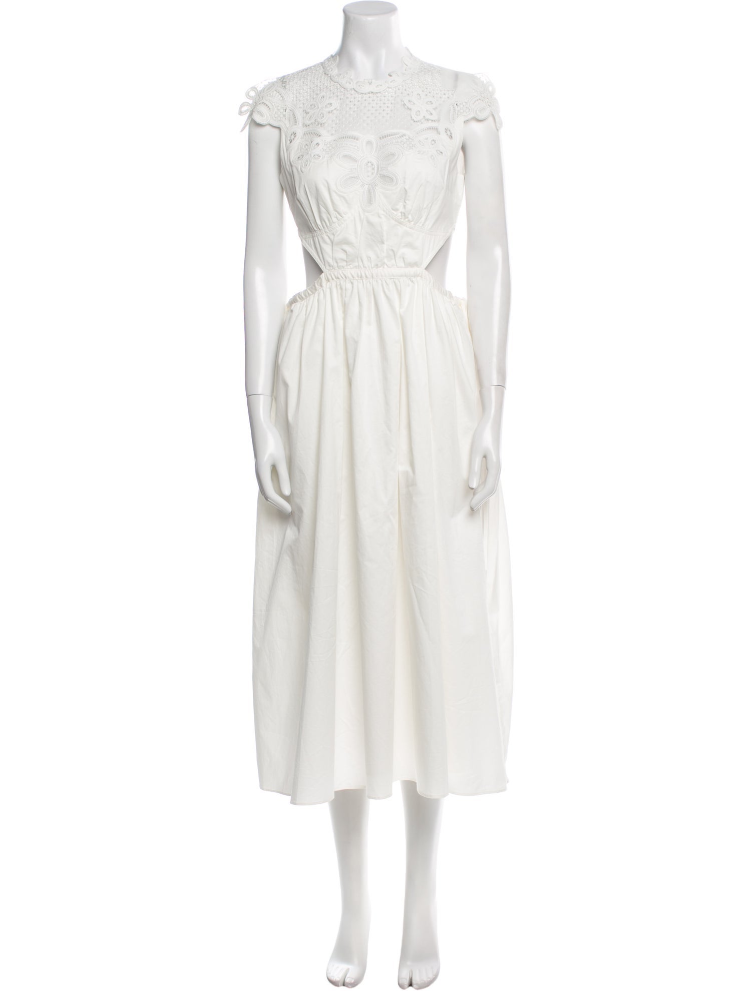 Self-Portrait Crew Neck Long Dress