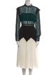 Self-Portrait Lace Pattern Midi Length Dress