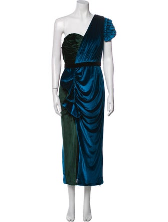 Self-Portrait One-Shoulder Long Dress