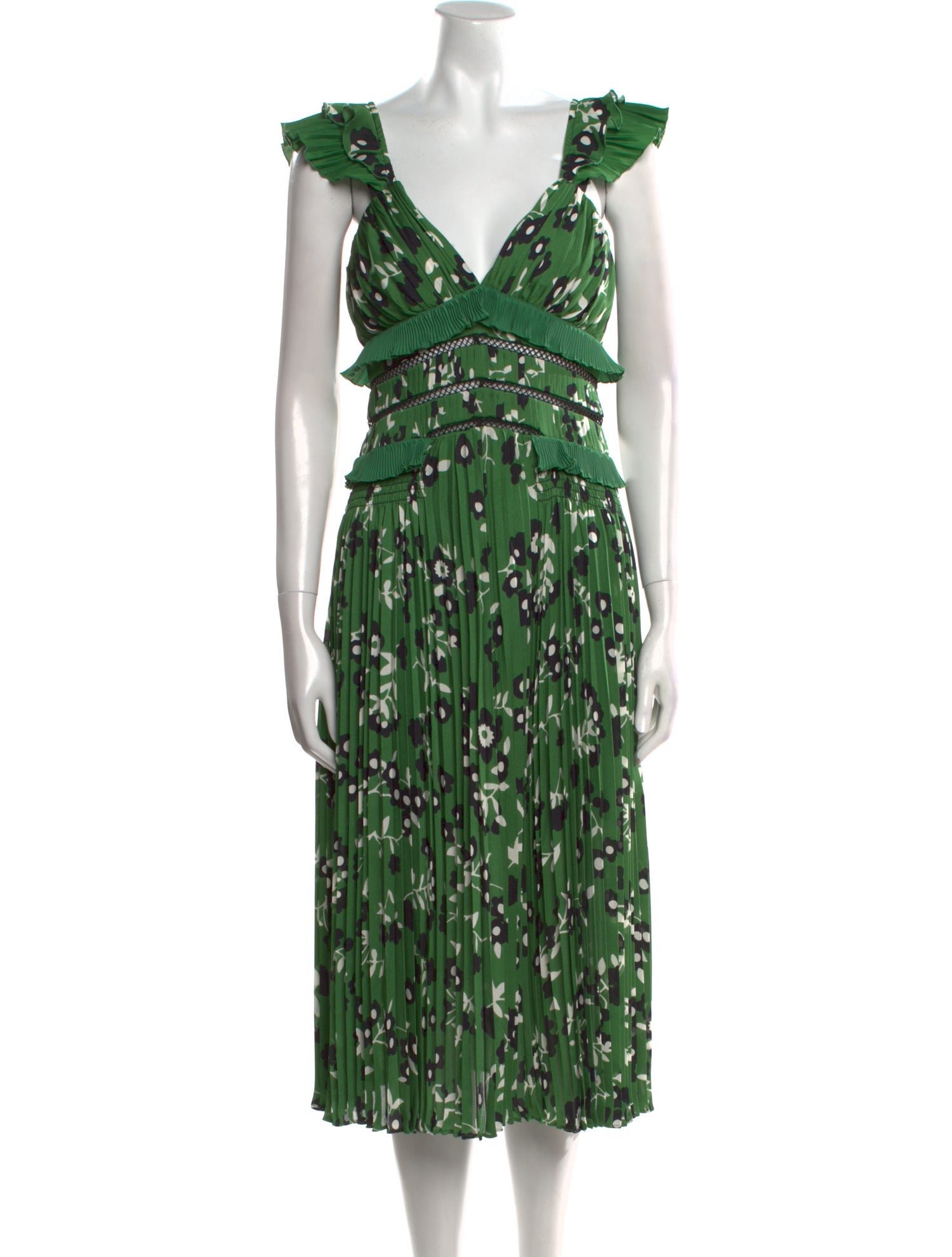 Self-Portrait Printed Midi Length Dress