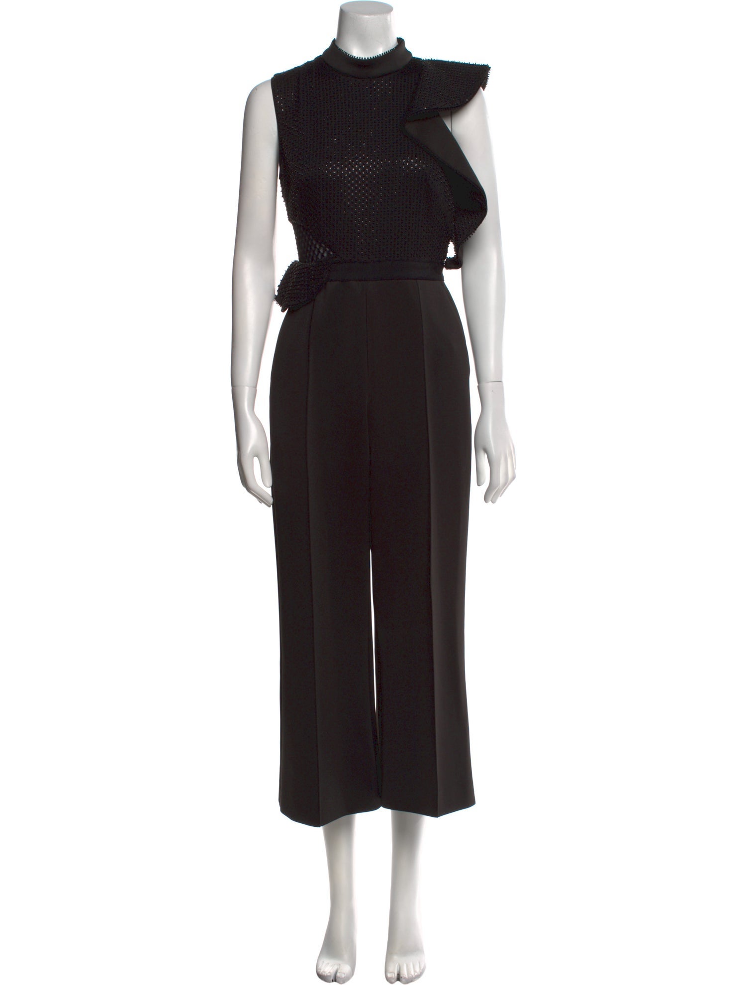 Self-Portrait Mock Neck Jumpsuit