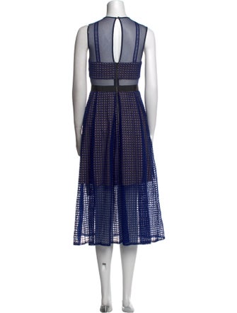 Self-Portrait Printed Midi Length Dress