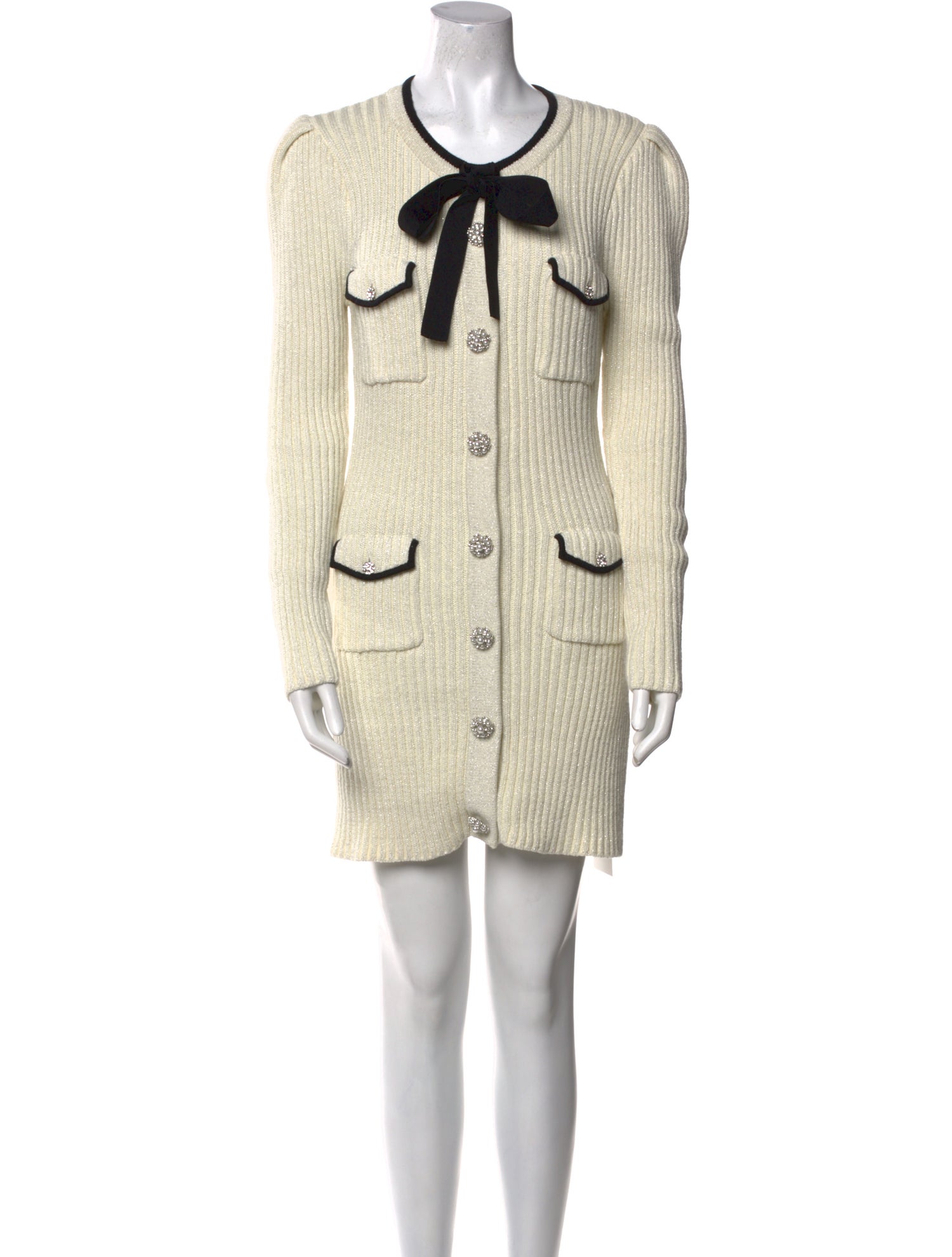 Self-Portrait Scoop Neck Mini Dress