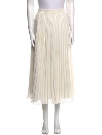 Self-Portrait Pleated Accents Midi Length Skirt