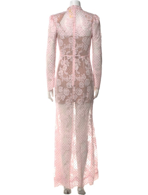 Self-Portrait Lace Pattern Long Dress