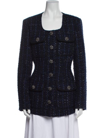 Self-Portrait Tweed Pattern Jacket