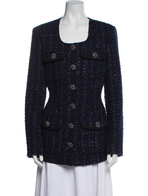 Self-Portrait Tweed Pattern Jacket