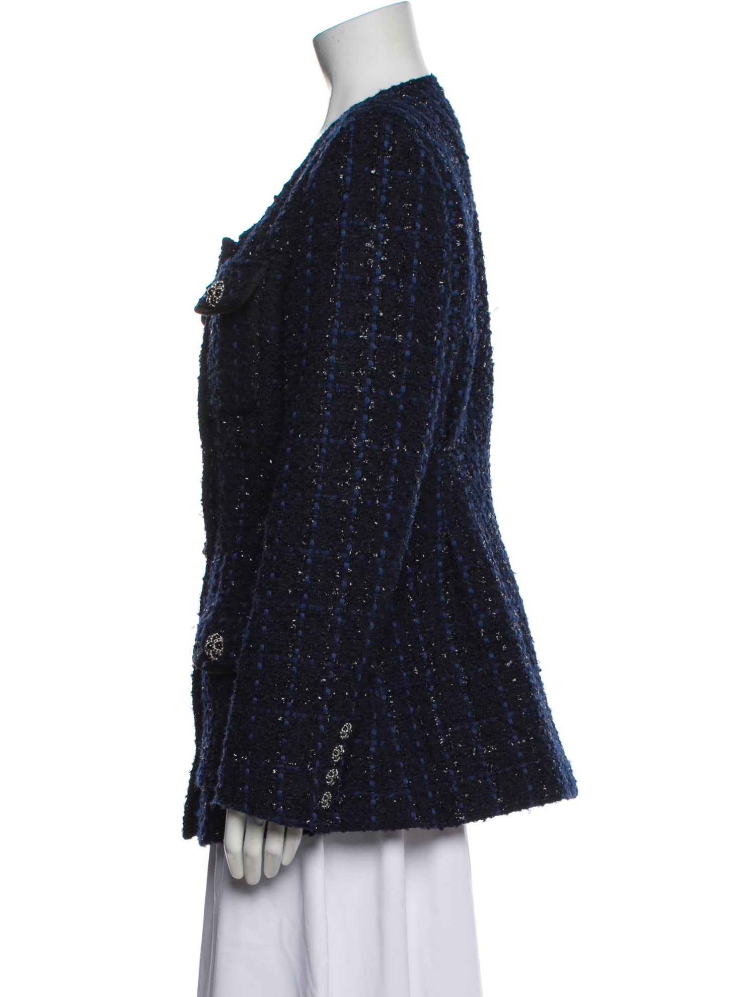 Self-Portrait Tweed Pattern Jacket