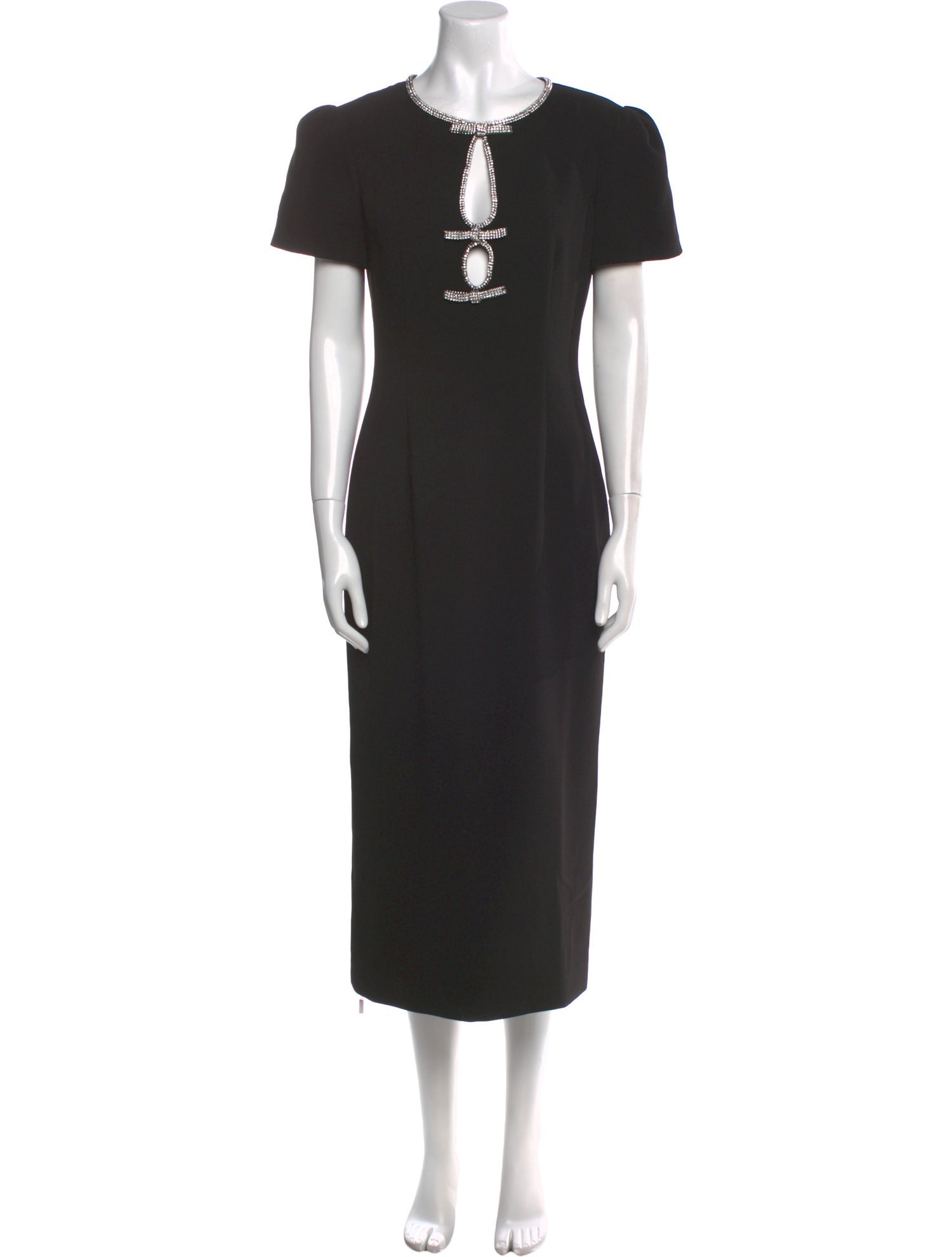 Self-Portrait Crew Neck Long Dress