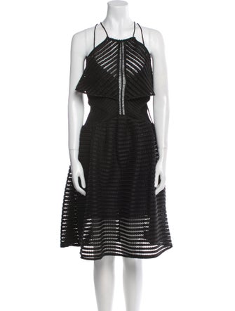 Self-Portrait Halterneck Midi Length Dress