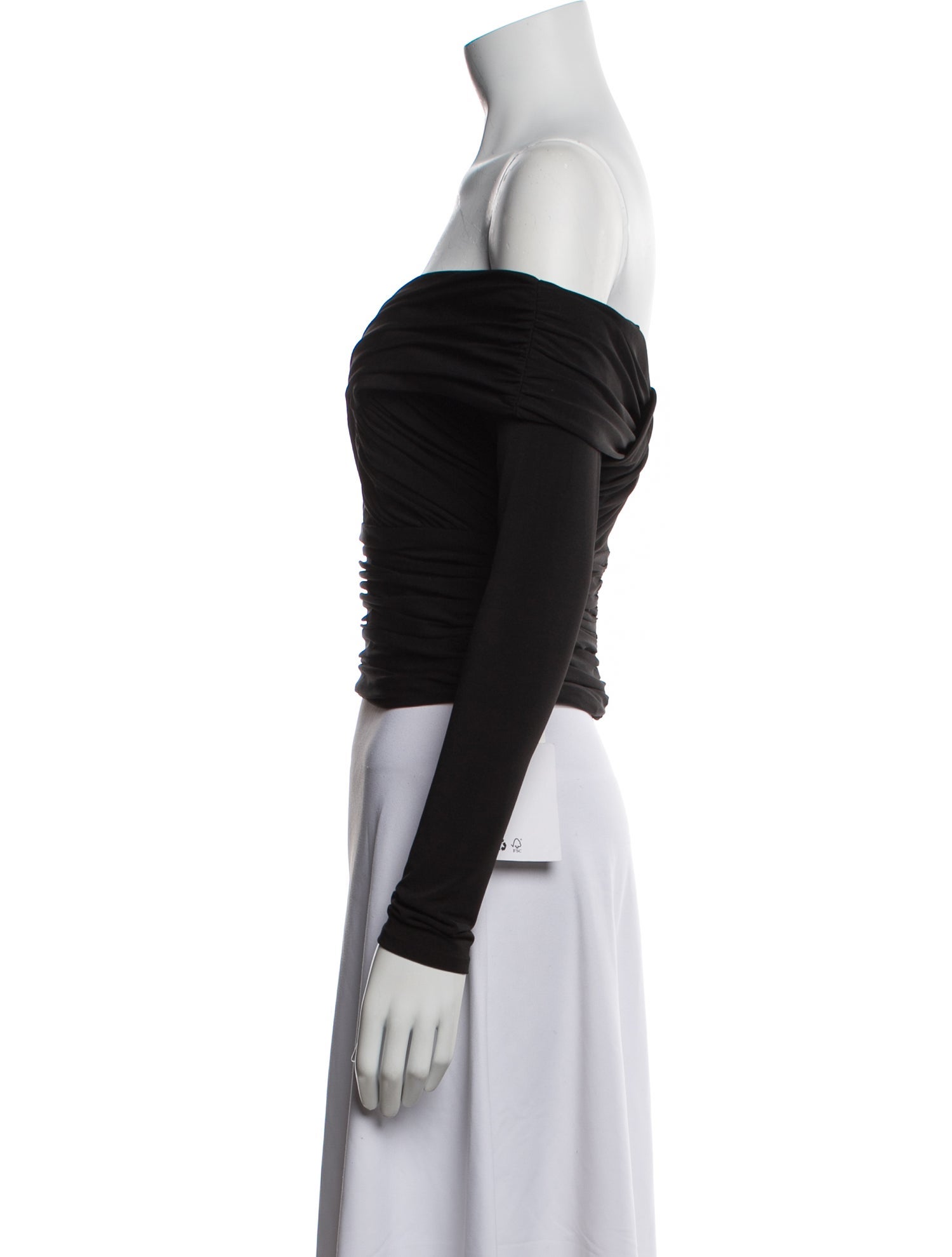 Self-Portrait Off-The-Shoulder Long Sleeve Crop Top w/ Tags