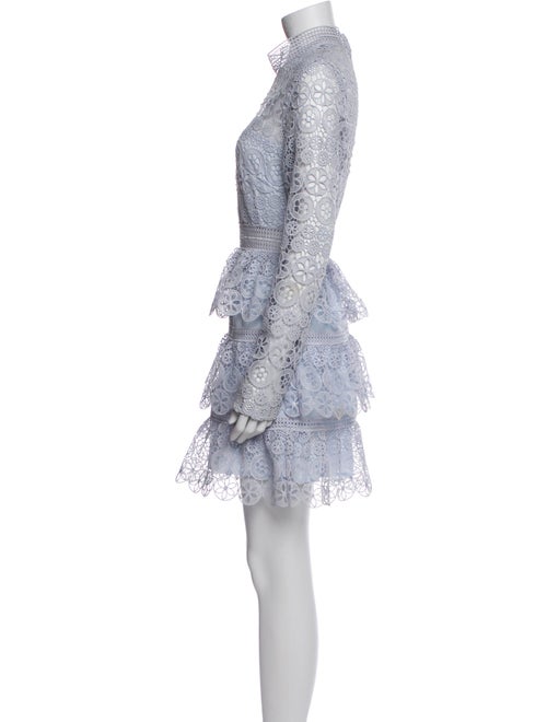 Self-Portrait Lace Pattern Mini Dress