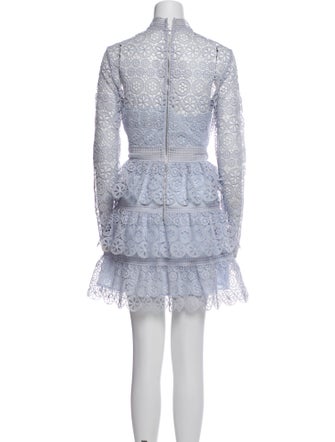 Self-Portrait Lace Pattern Mini Dress