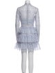 Self-Portrait Lace Pattern Mini Dress