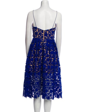 Self-Portrait V-Neck Midi Length Dress