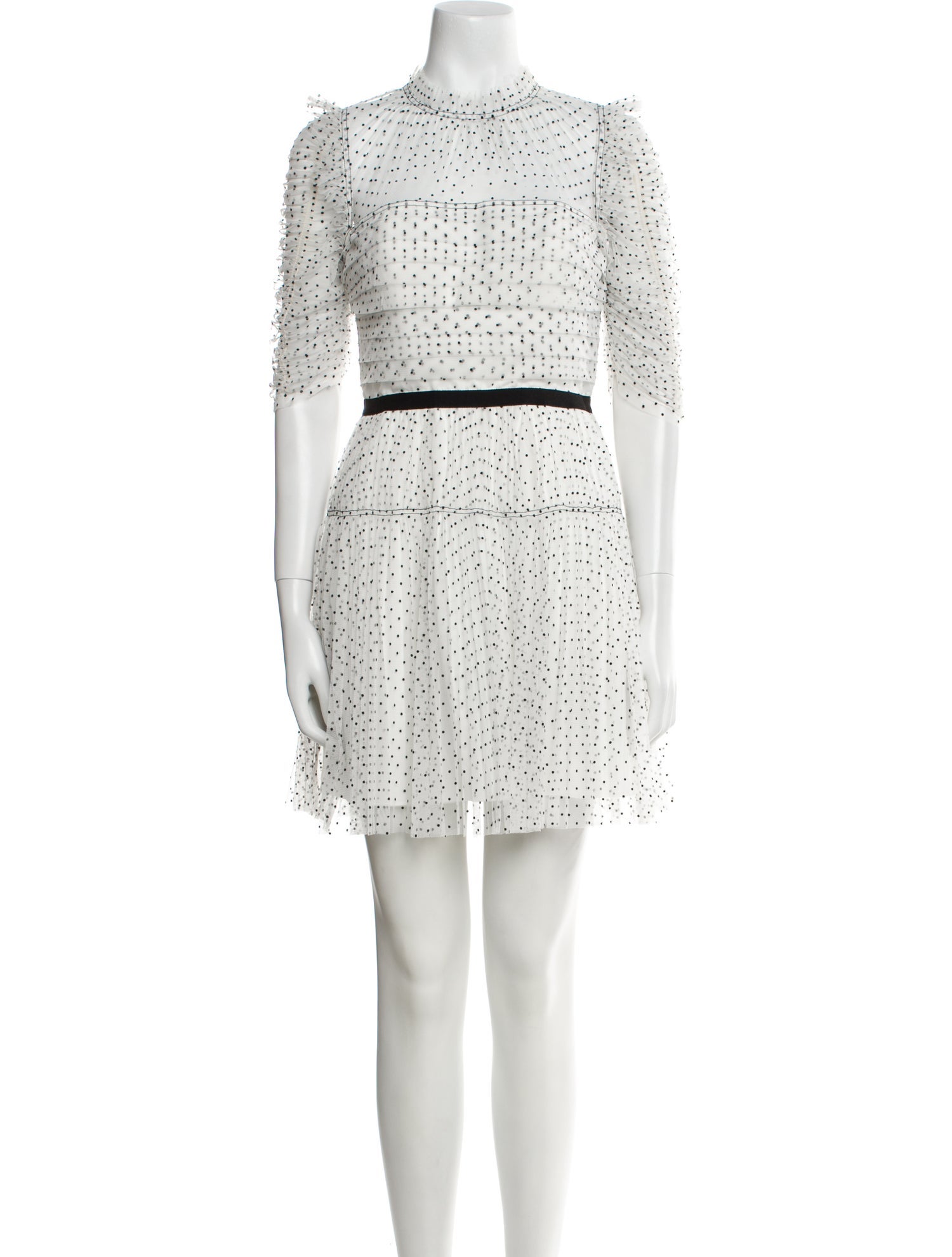 Self-Portrait Polka Dot Print Mini Dress