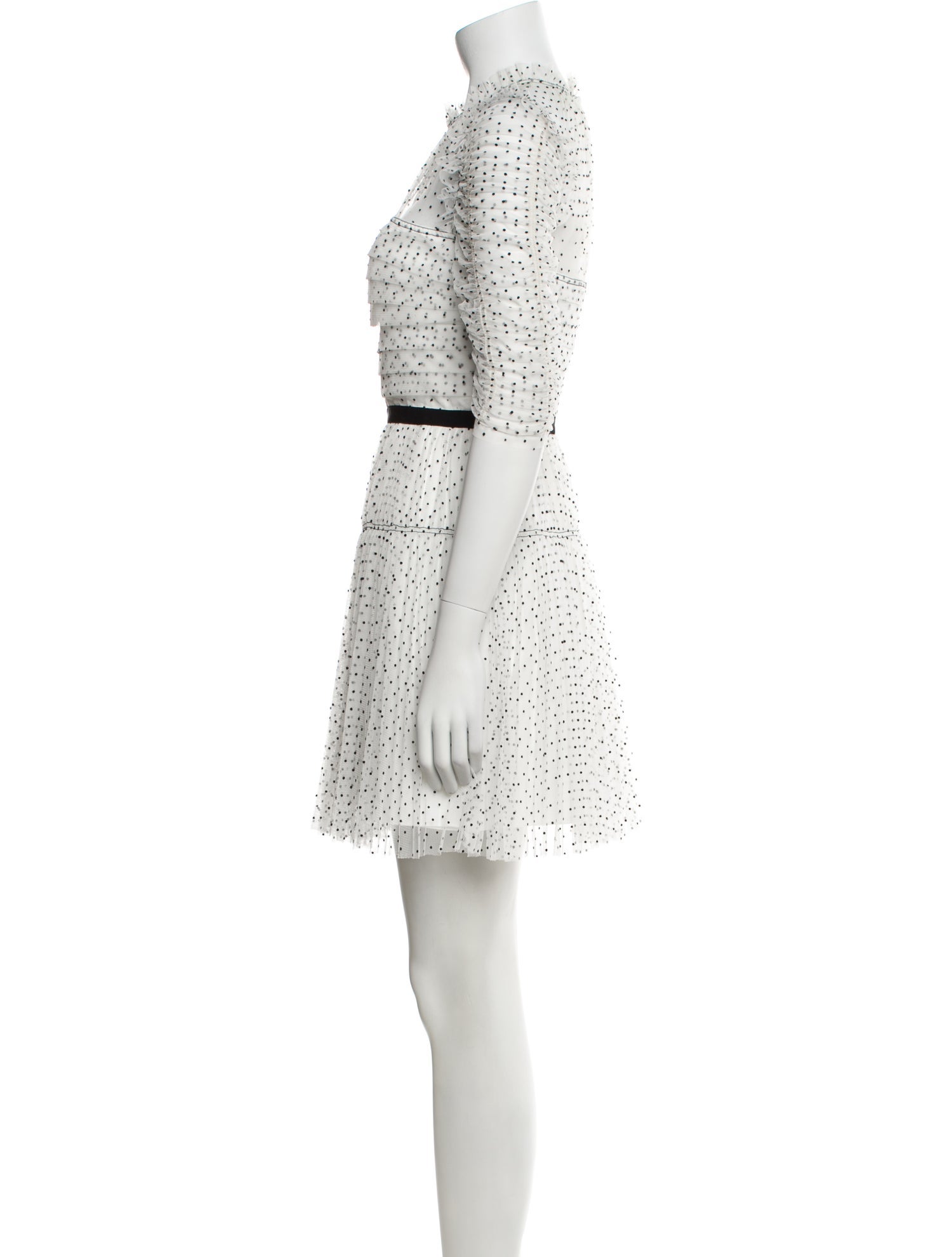 Self-Portrait Polka Dot Print Mini Dress