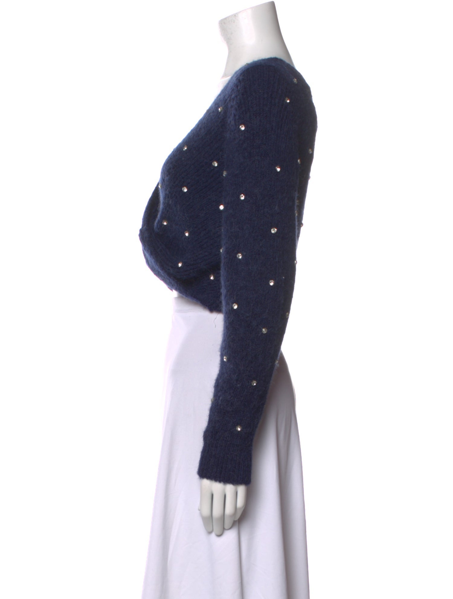 Self-Portrait Polka Dot Print V-Neck Crop Top w/ Tags