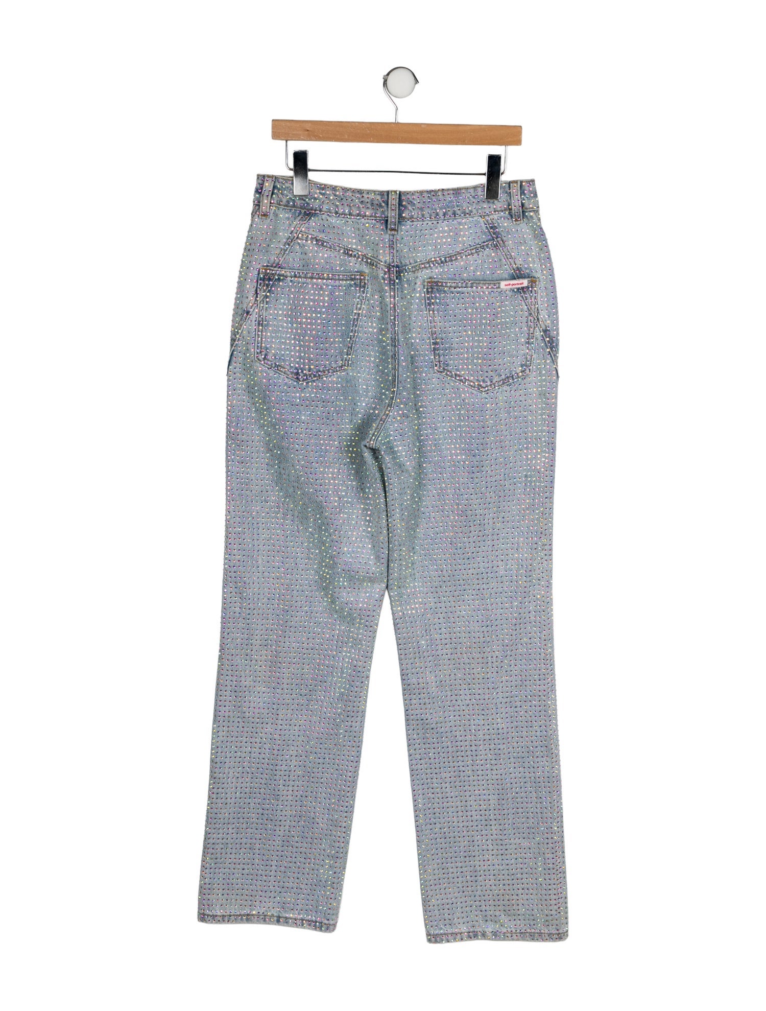 Self-Portrait High-Rise Wide Leg Jeans