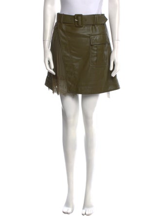 Self-Portrait Pleated Accents Mini Skirt
