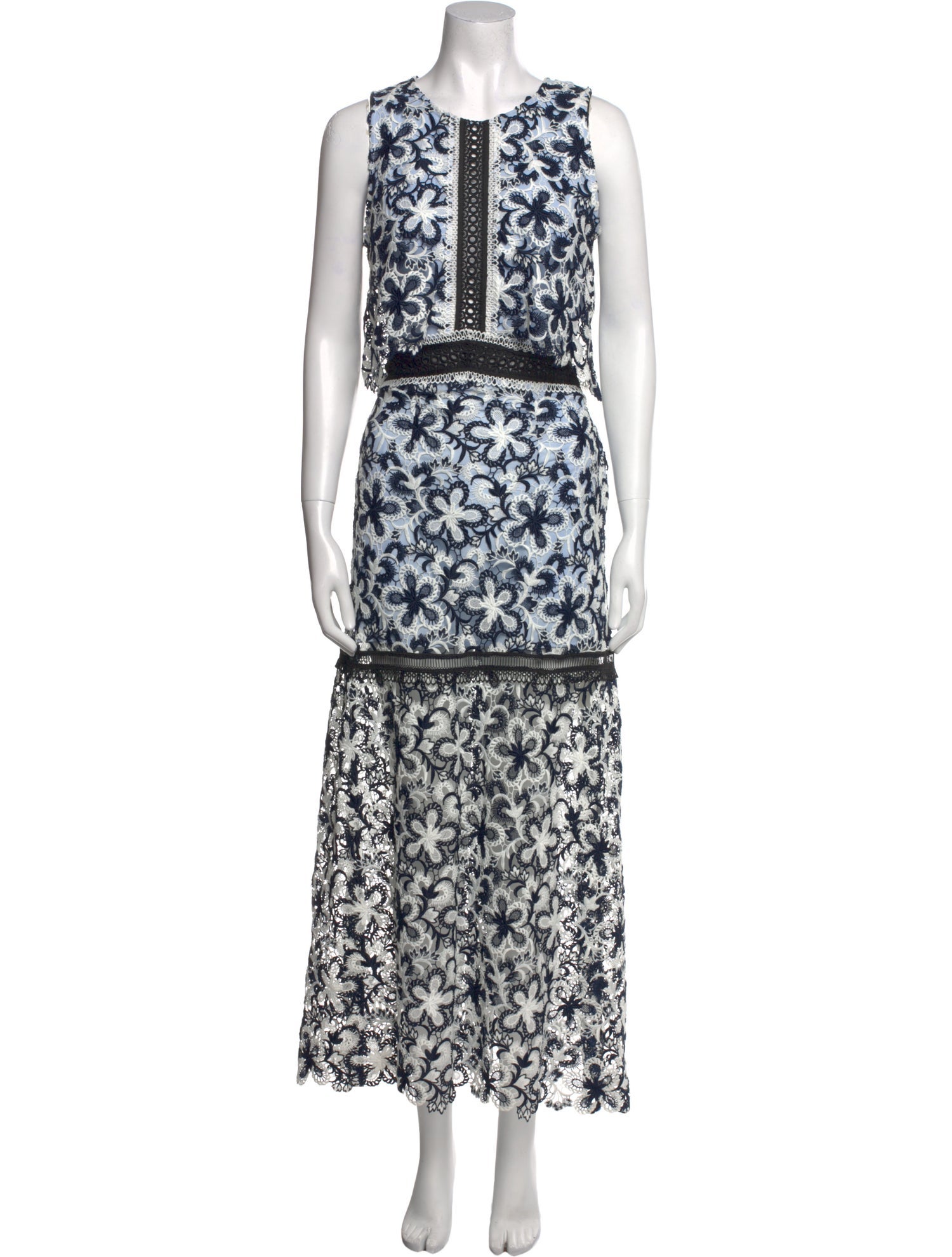 Self-Portrait Floral Print Long Dress