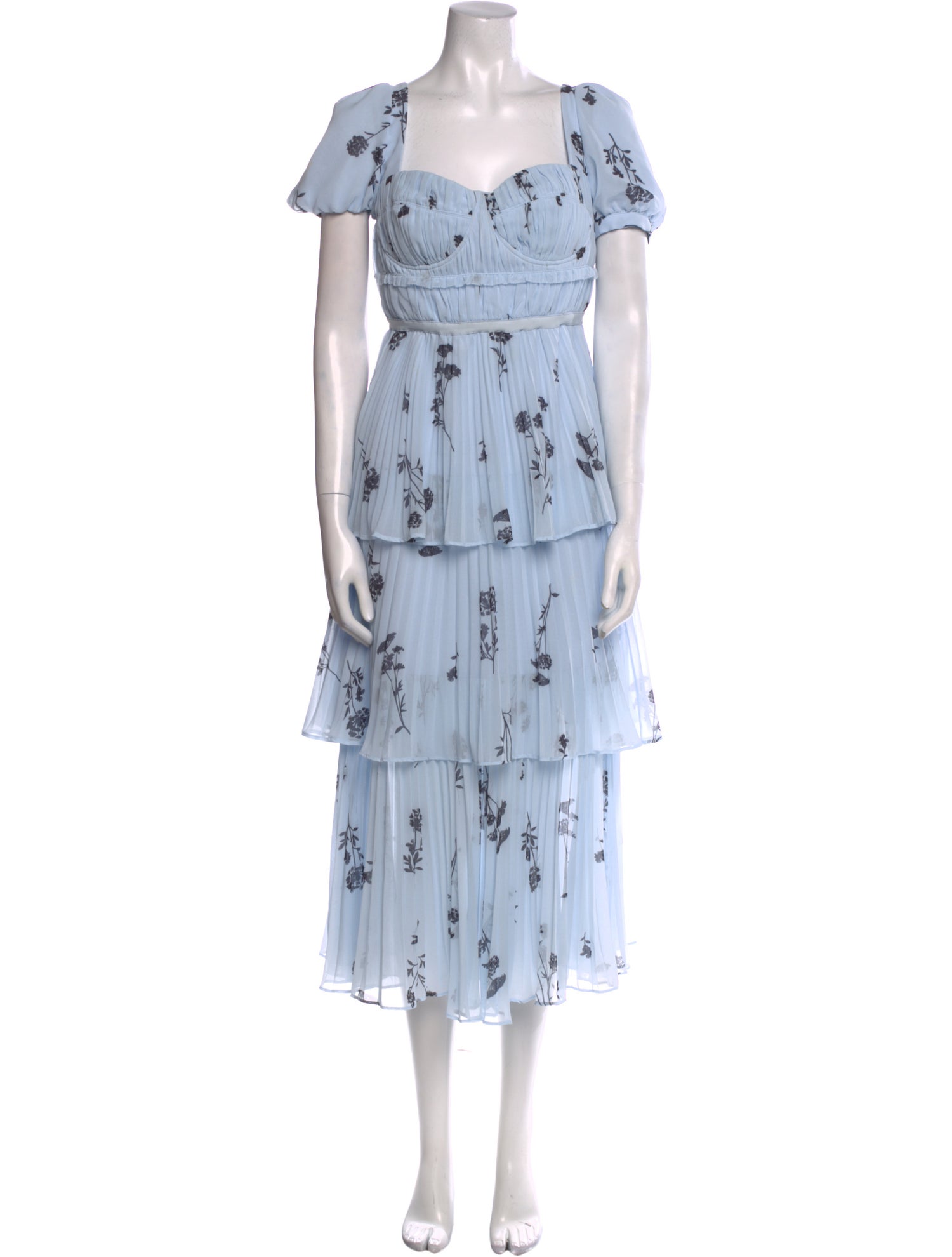 Self-Portrait Floral Print Long Dress