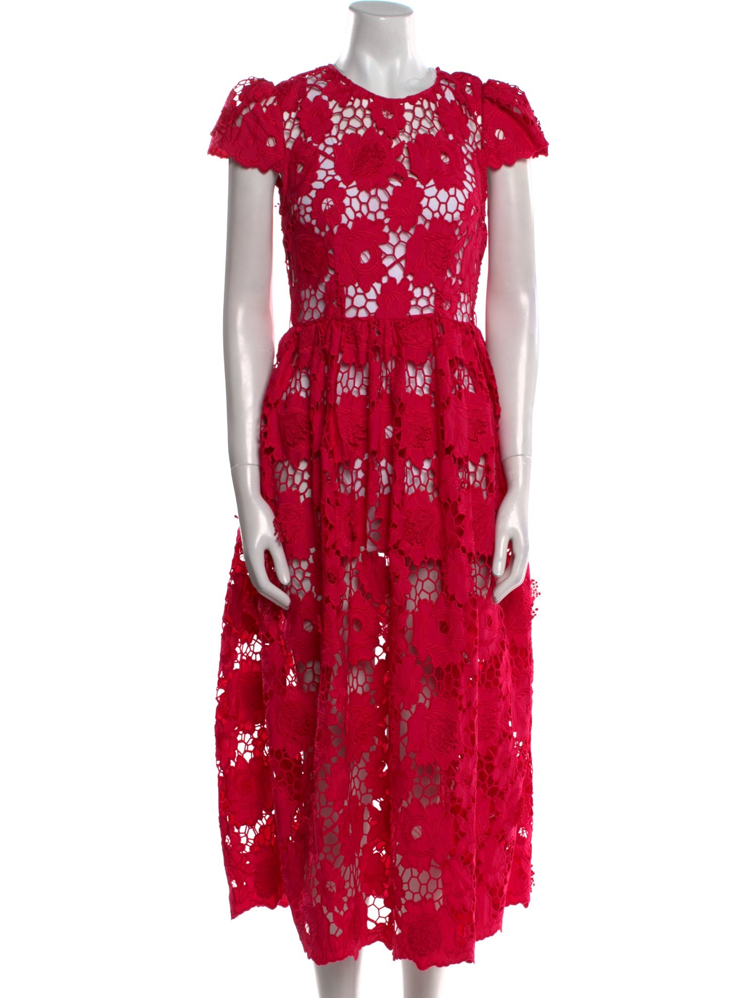 Self-Portrait Lace Pattern Long Dress