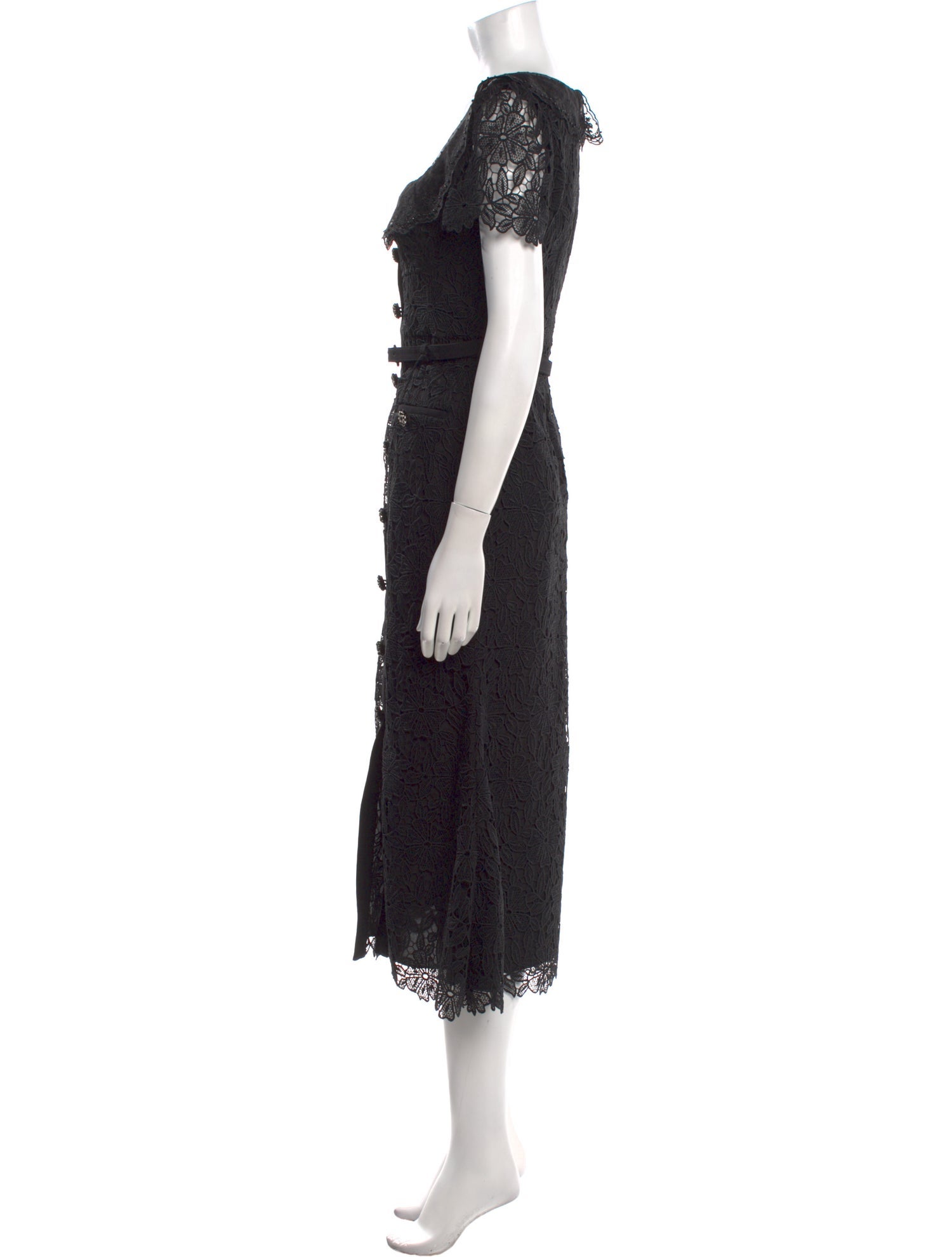 Self-Portrait Lace Pattern Long Dress
