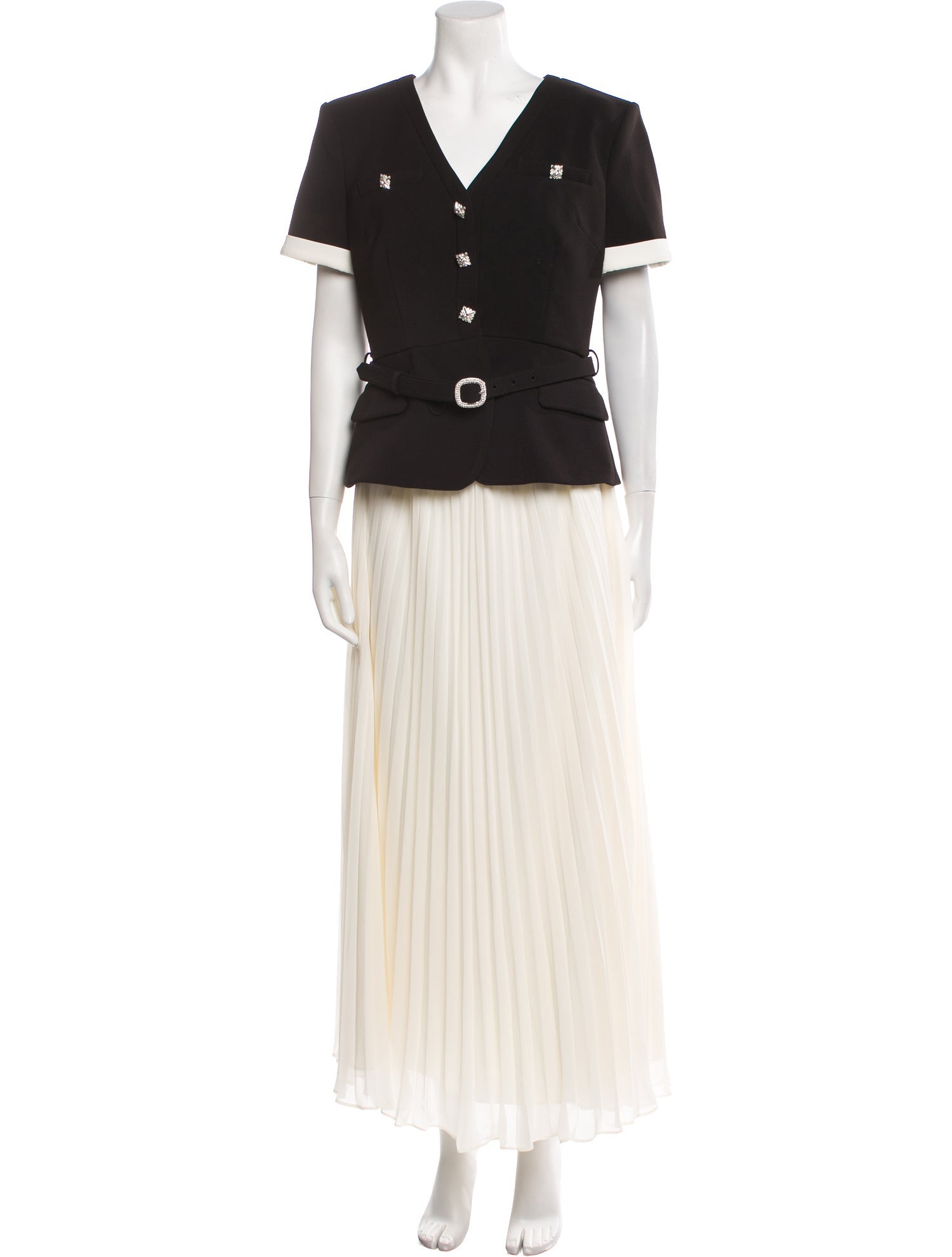 Self-Portrait V-Neck Long Dress